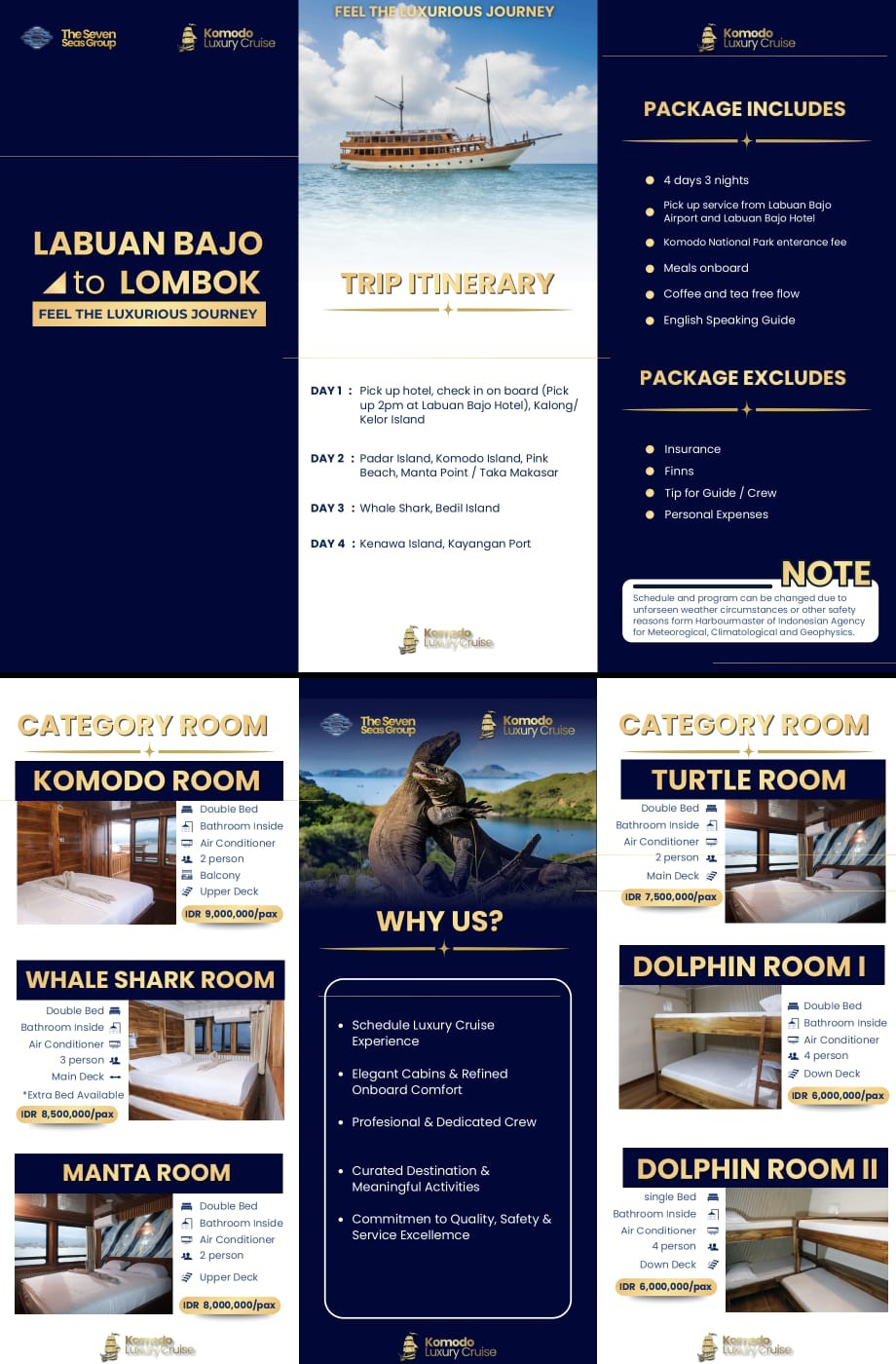 Luxury Boat Labuan Bajo to Lombok