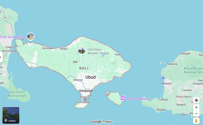 Bali Island Map