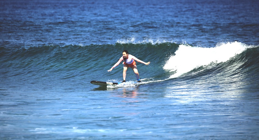 Surfing in Senggigi