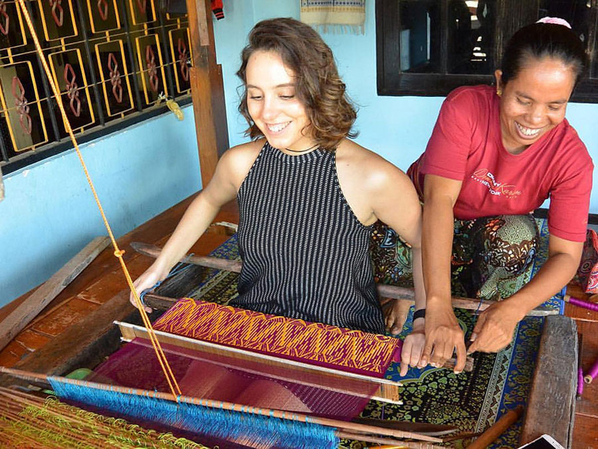 Sukarara traditional weaving Village